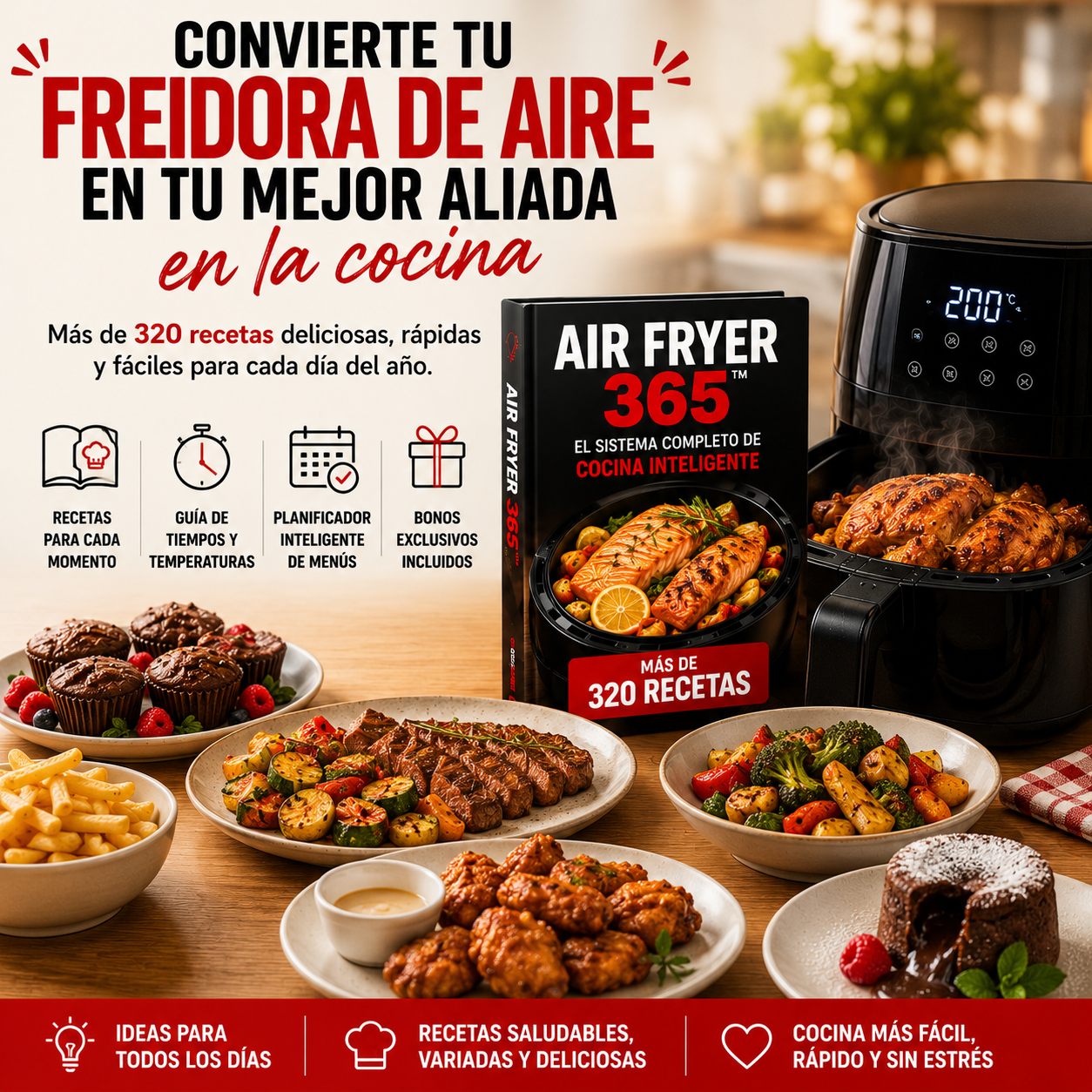 Cocina Inteligente Air Fryer 365